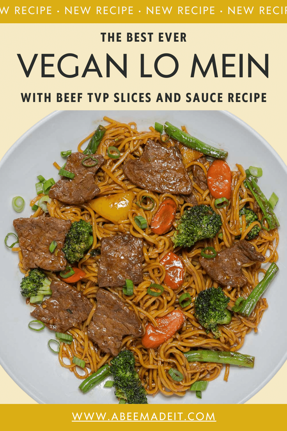 Vegan "Beef" Lo Mein Stir Fry